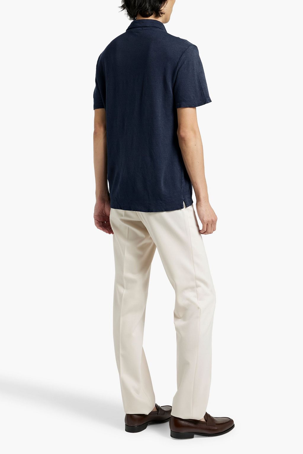 BOGLIOLI Linen-jersey polo shirt