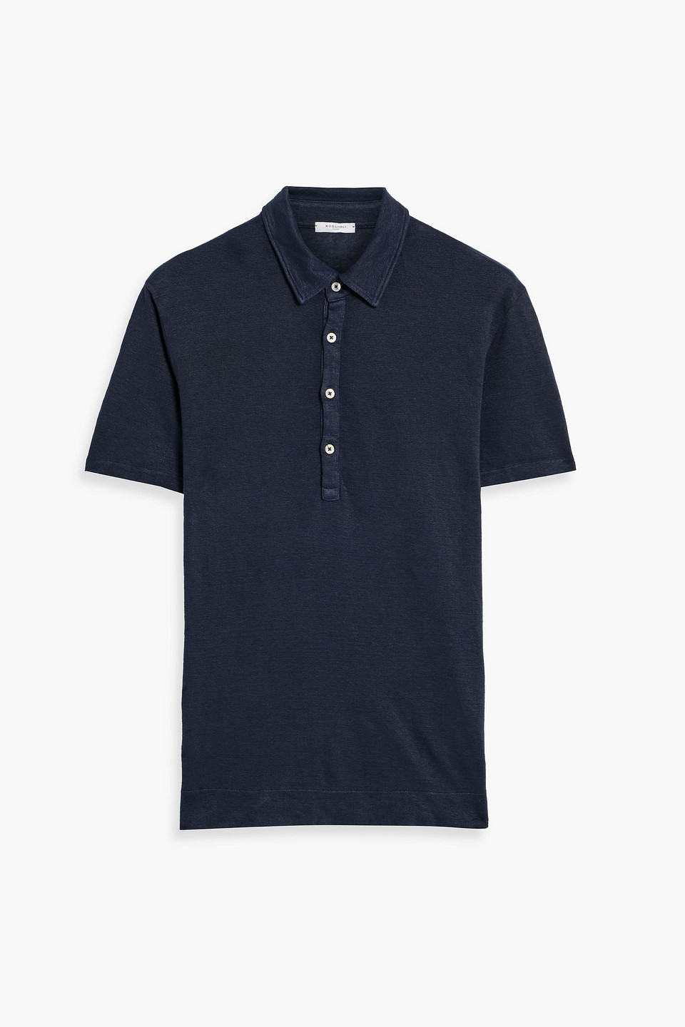 Linen-jersey polo shirt