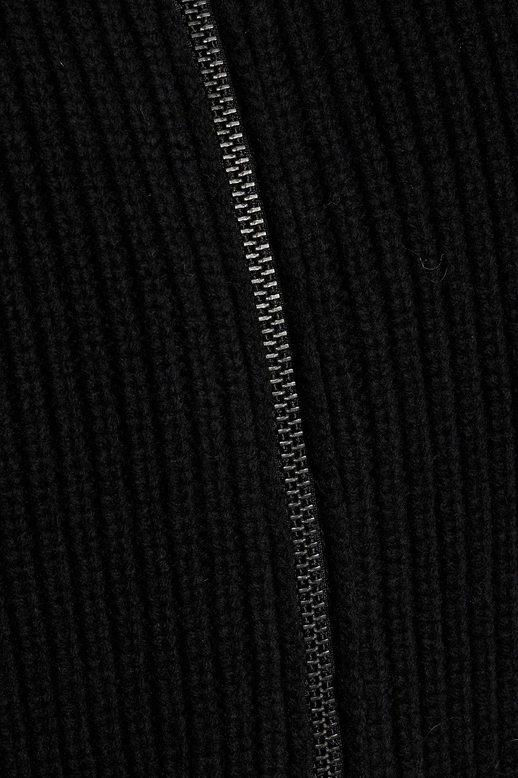 JOHN ELLIOTT Ribbed wool zip-up cardigan