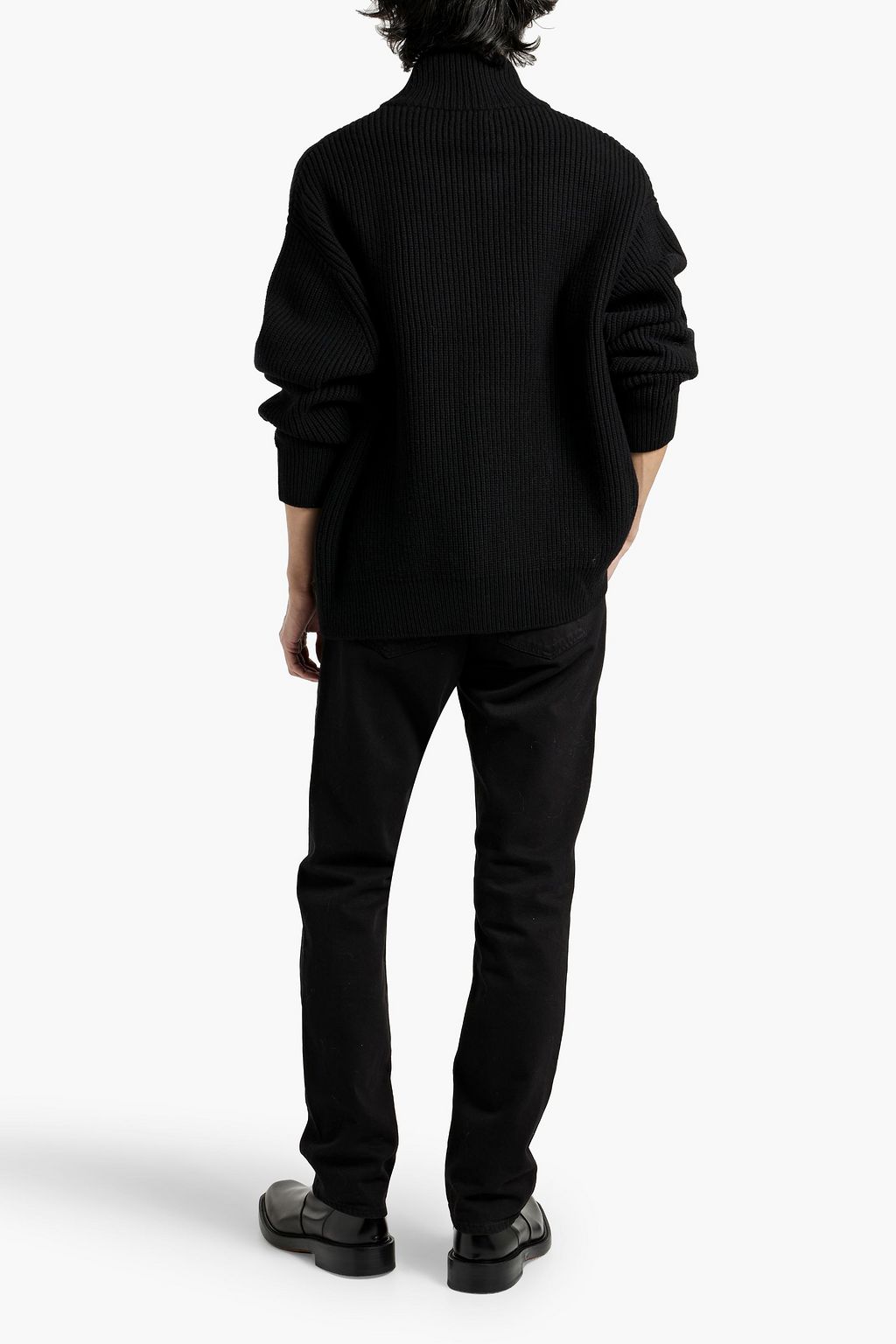 JOHN ELLIOTT Ribbed wool zip-up cardigan