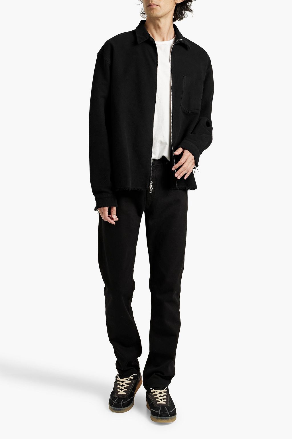 JOHN ELLIOTT Embroidered denim jacket