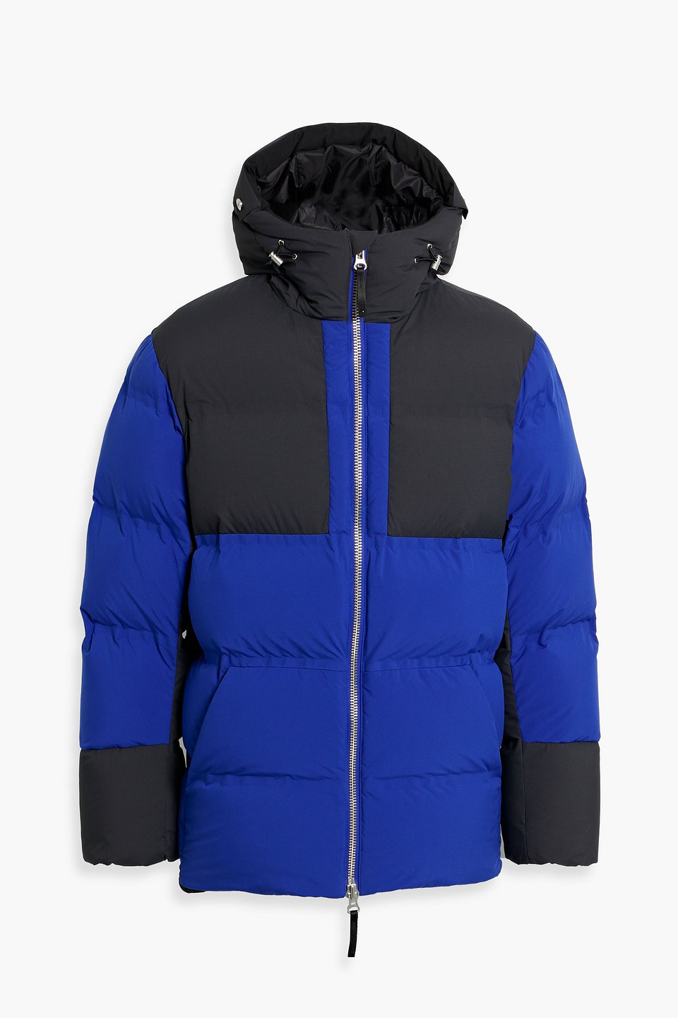 Durant quilted ripstop and shell hooded down jacket