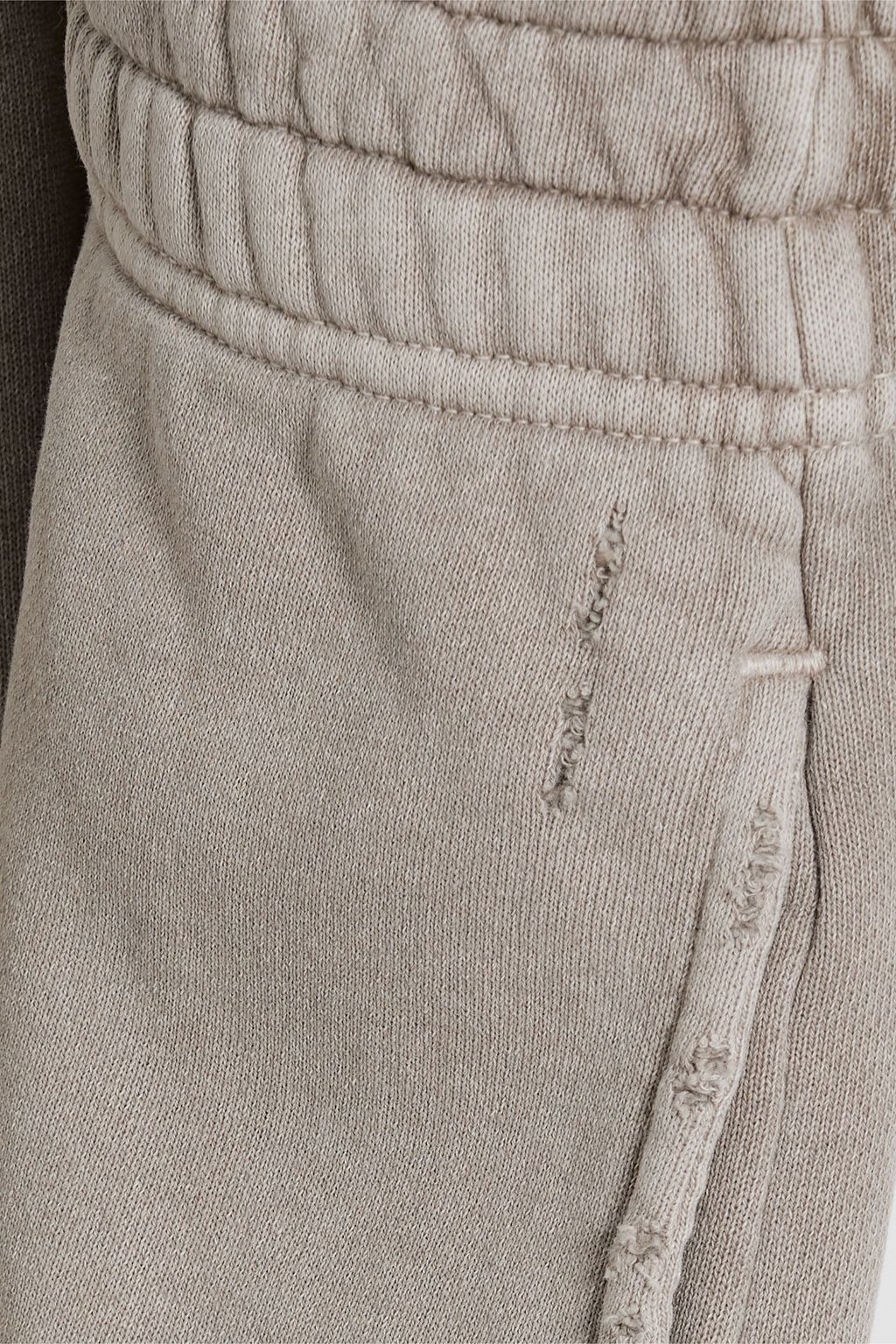 JOHN ELLIOTT Distressed French cotton-terry sweatpants