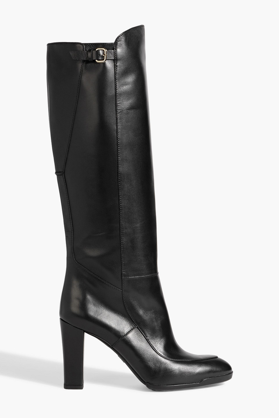 Tod's Leather Knee Boots In Black