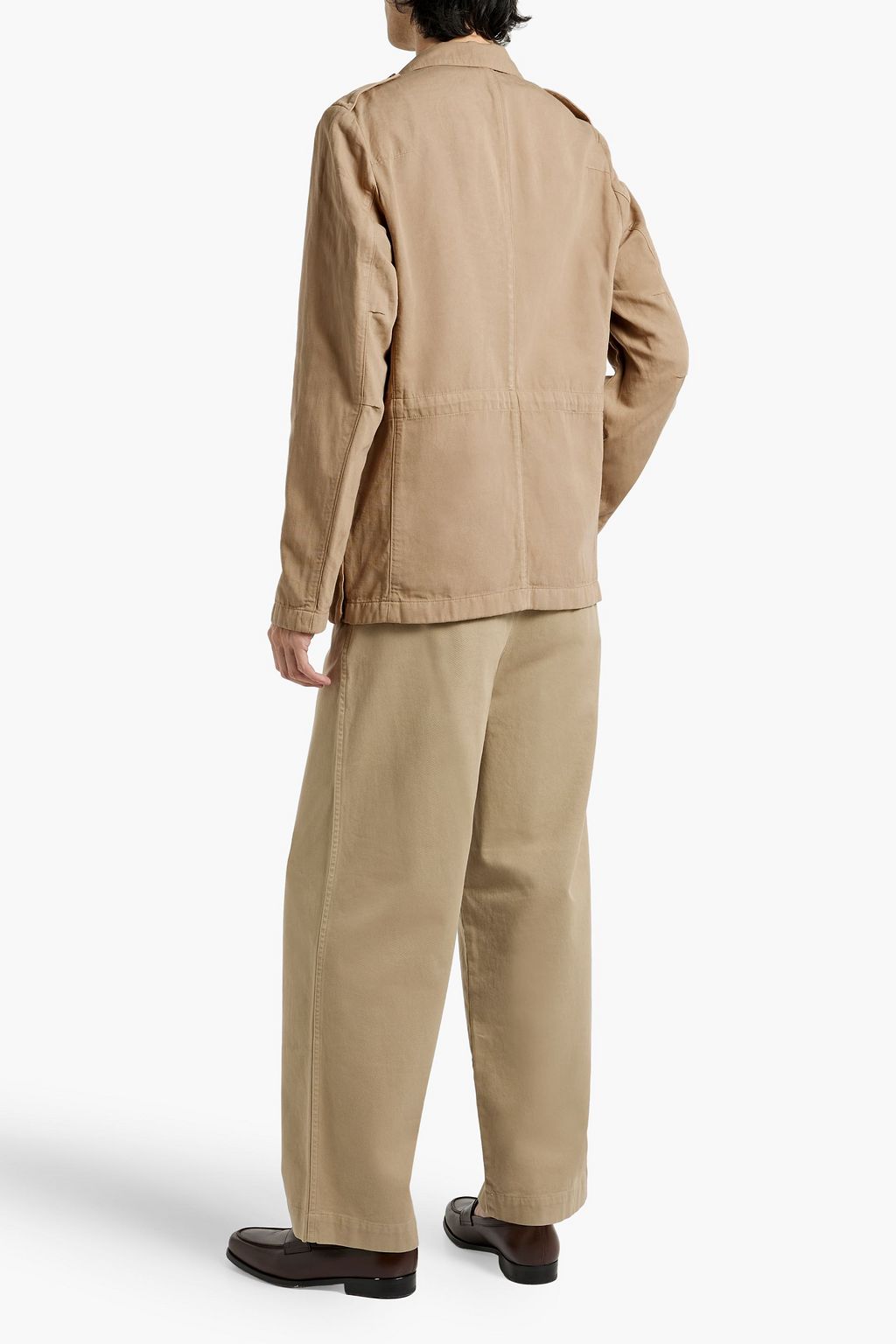 BOGLIOLI Cotton and linen-blend canvas jacket