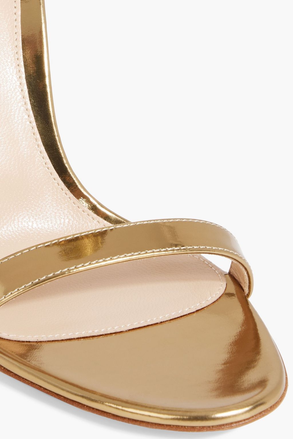 GIANVITO ROSSI Fringed metallic leather sandals
