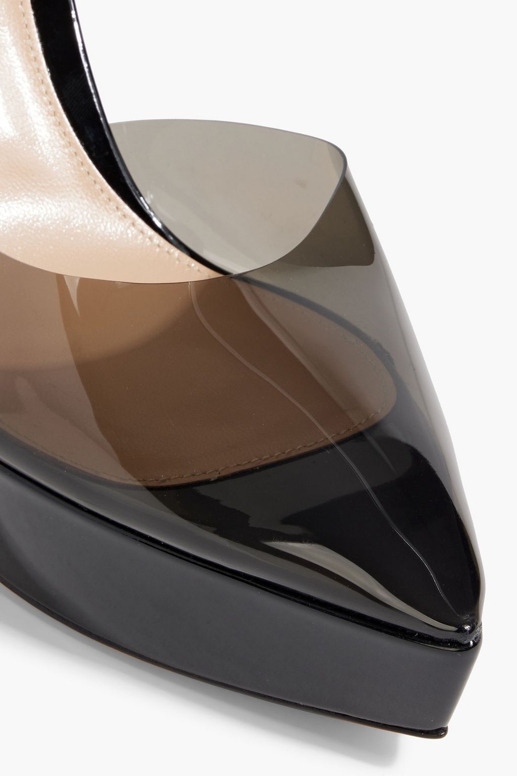 GIANVITO ROSSI Dashiel PVC and patent-leather pumps
