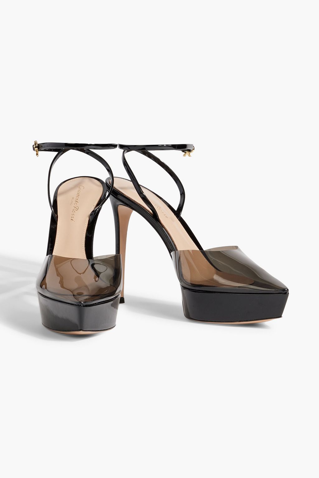 GIANVITO ROSSI Dashiel PVC and patent-leather pumps