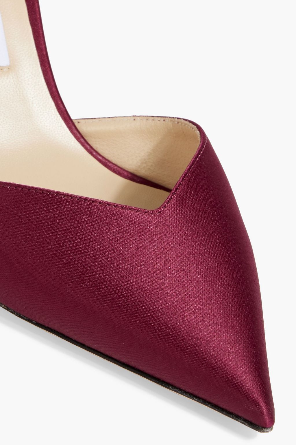 JIMMY CHOO Birtie 85 crystal-embellished satin pumps