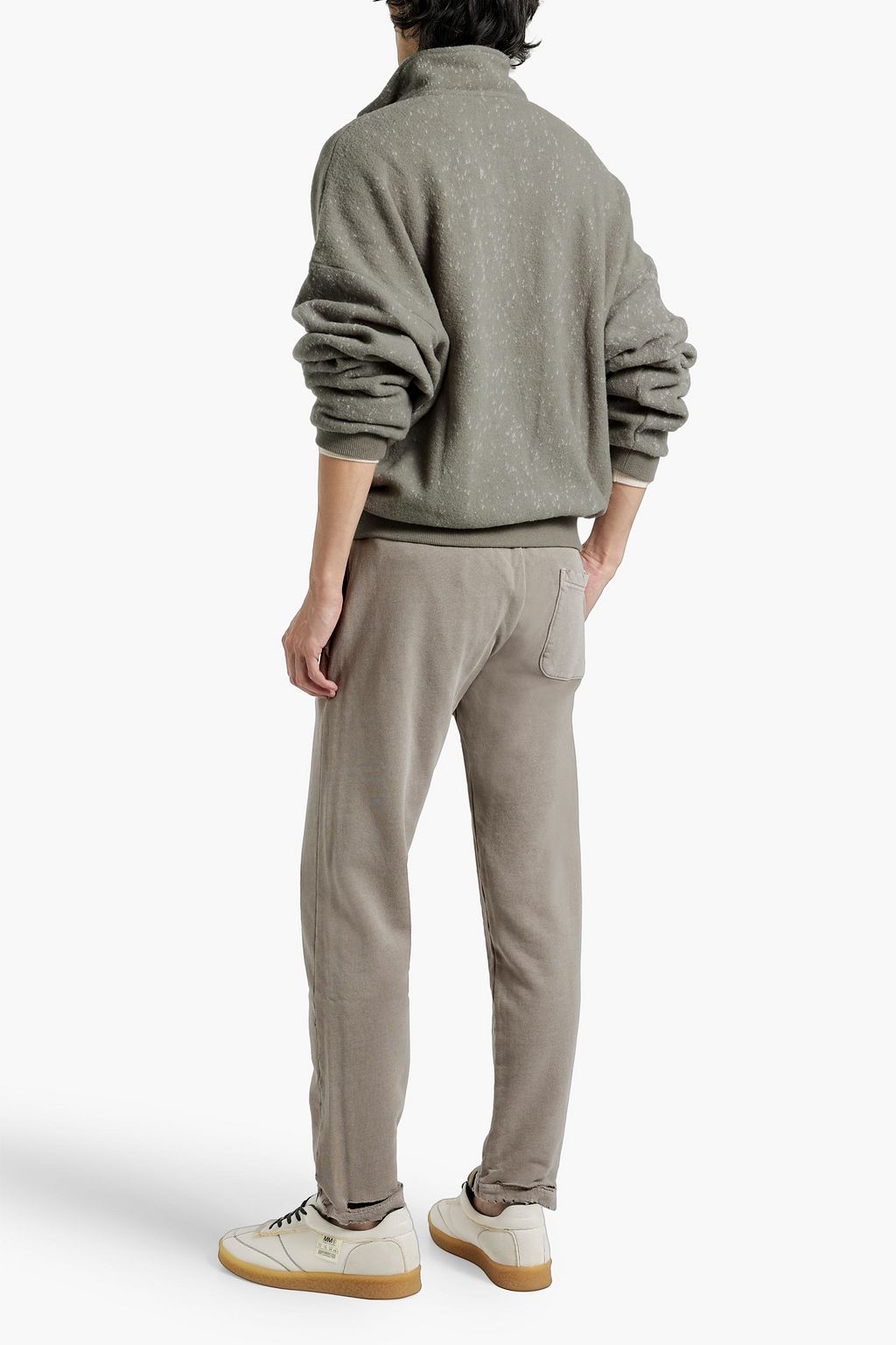 JOHN ELLIOTT Wool-blend half-zip sweatshirt