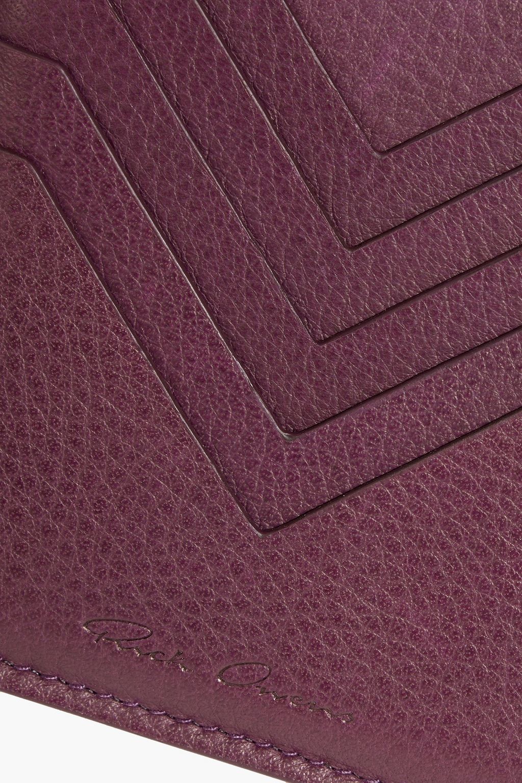 RICK OWENS Pebbled-leather cardholder