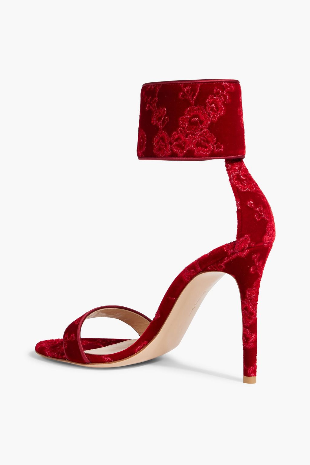 GIANVITO ROSSI Empress embroidered velvet sandals