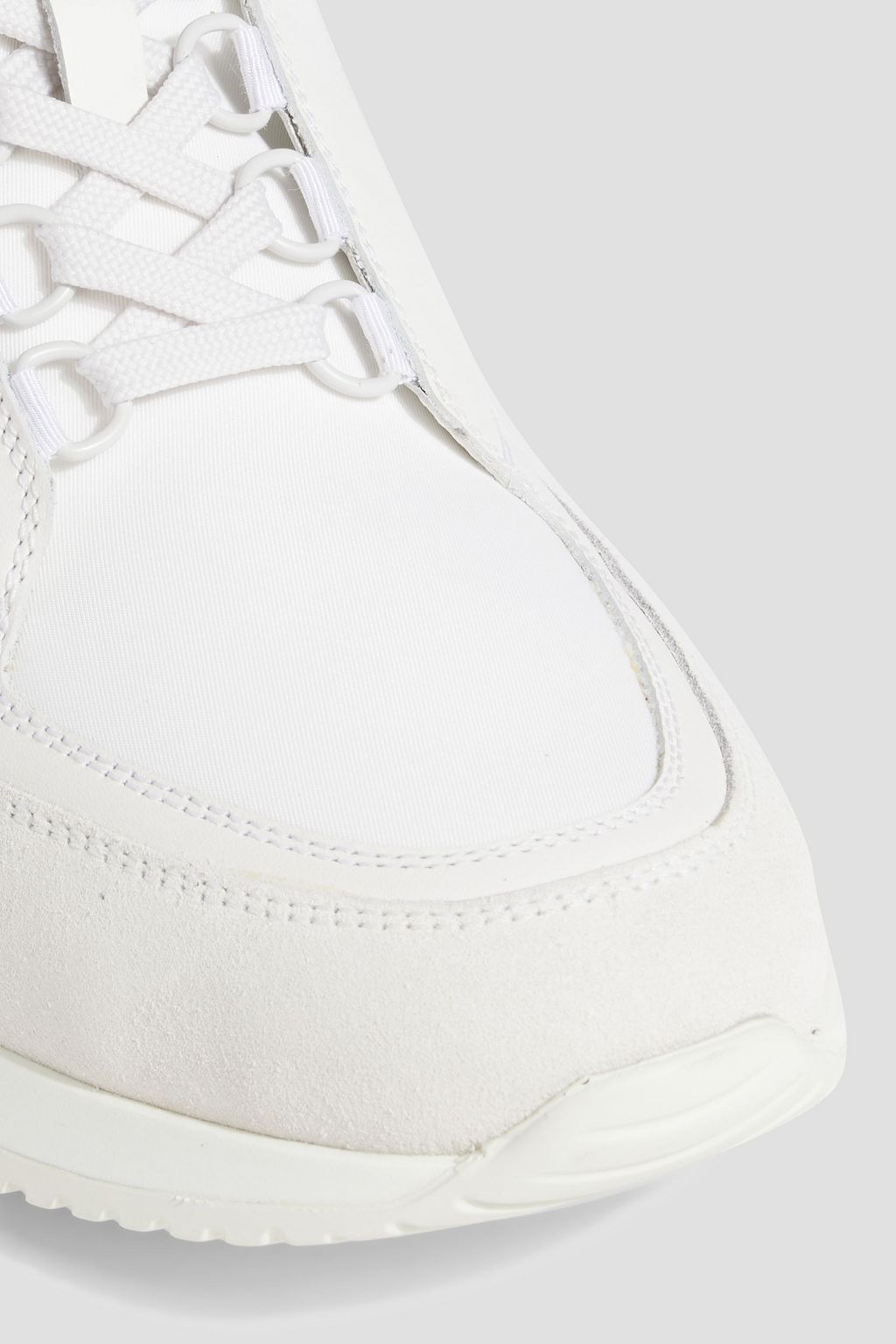 GIANVITO ROSSI Powell suede-trimmed leather sneakers