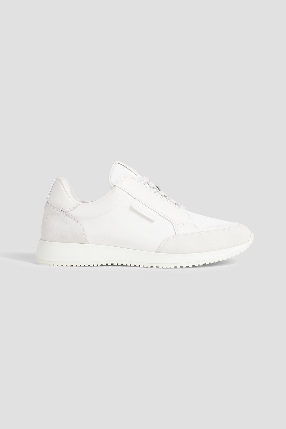 Gianvito Rossi Powell Suede-trimmed Leather Sneakers In White