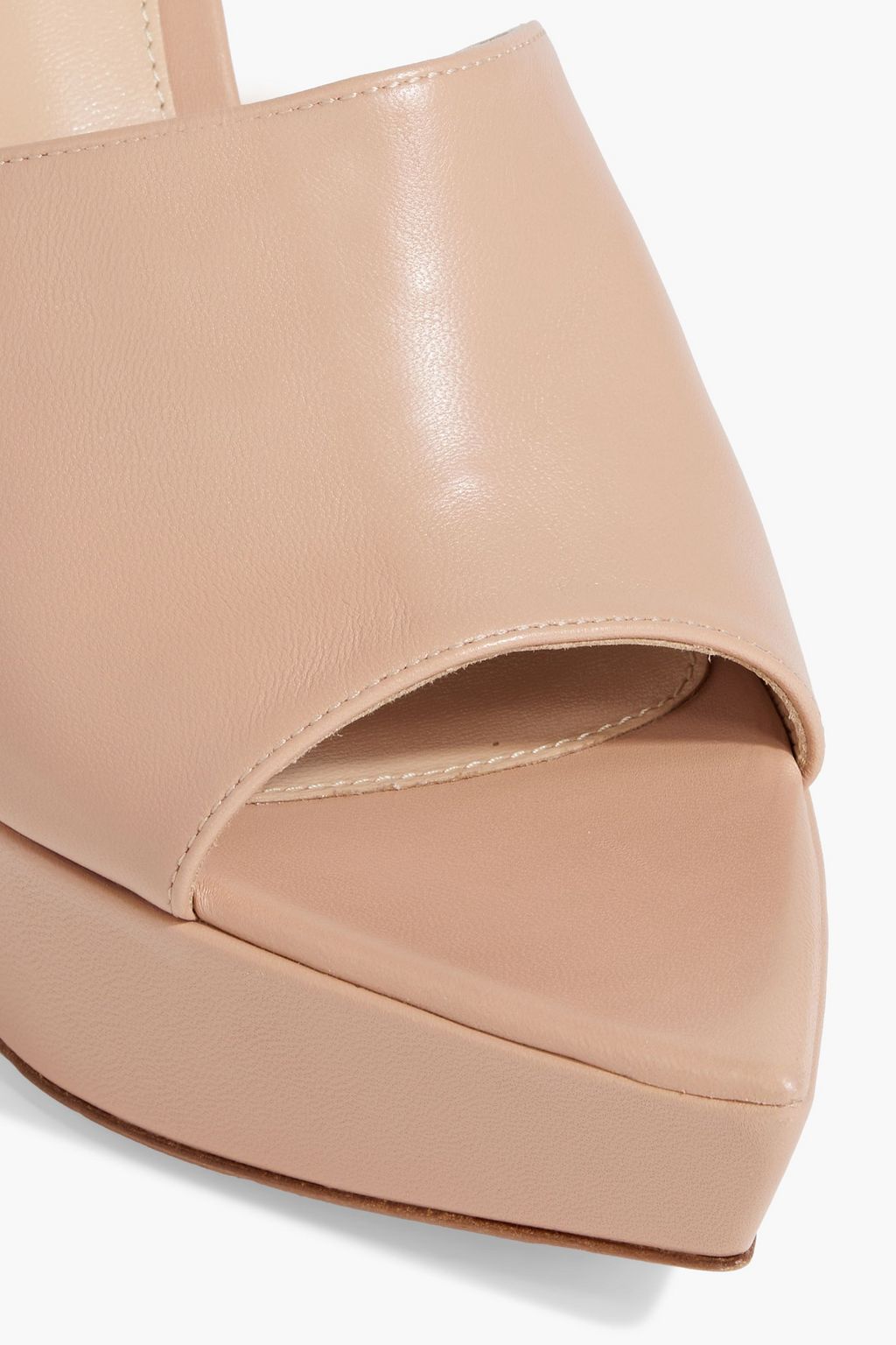 GIANVITO ROSSI Leather platform mules