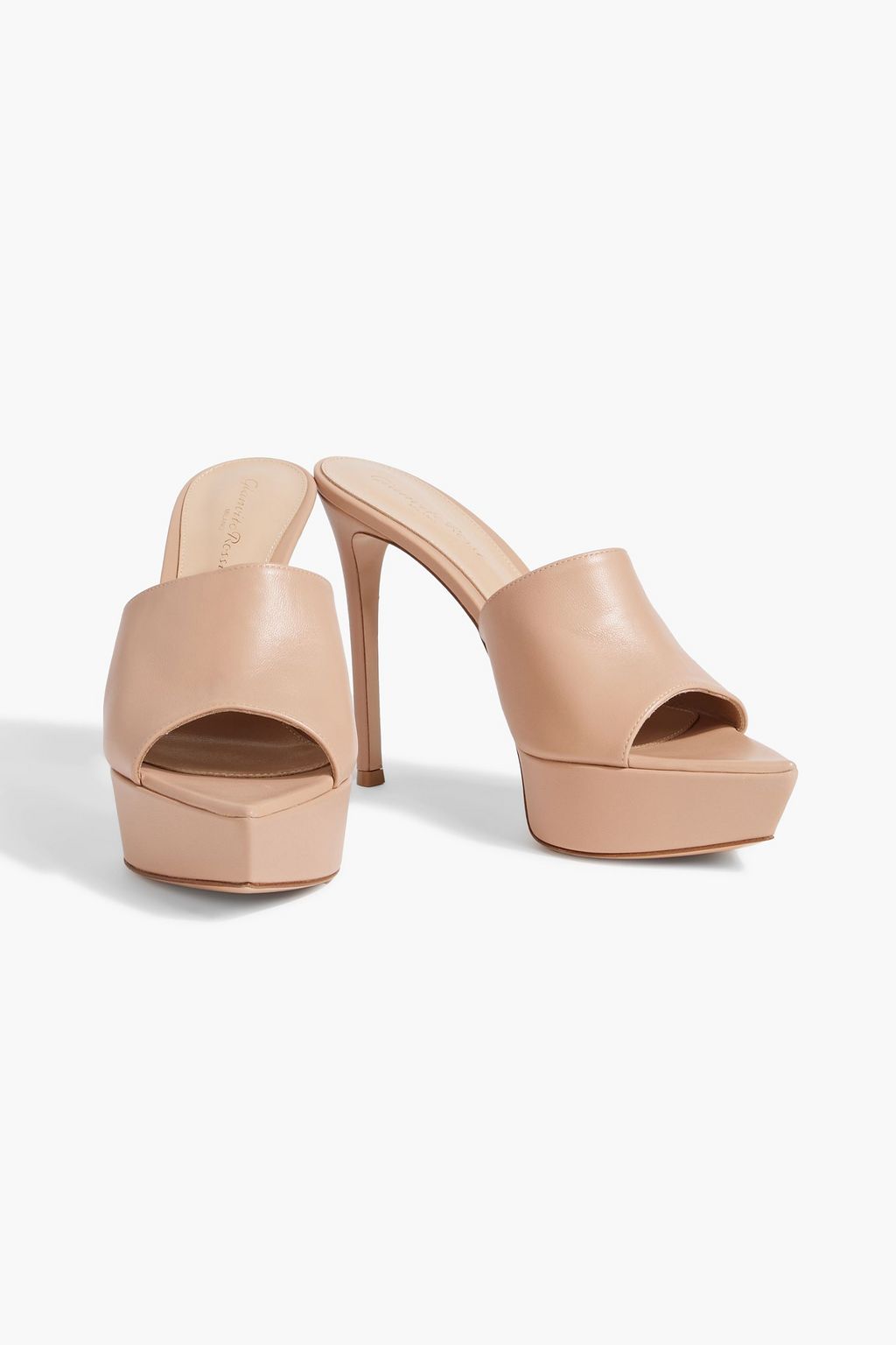 GIANVITO ROSSI Leather platform mules
