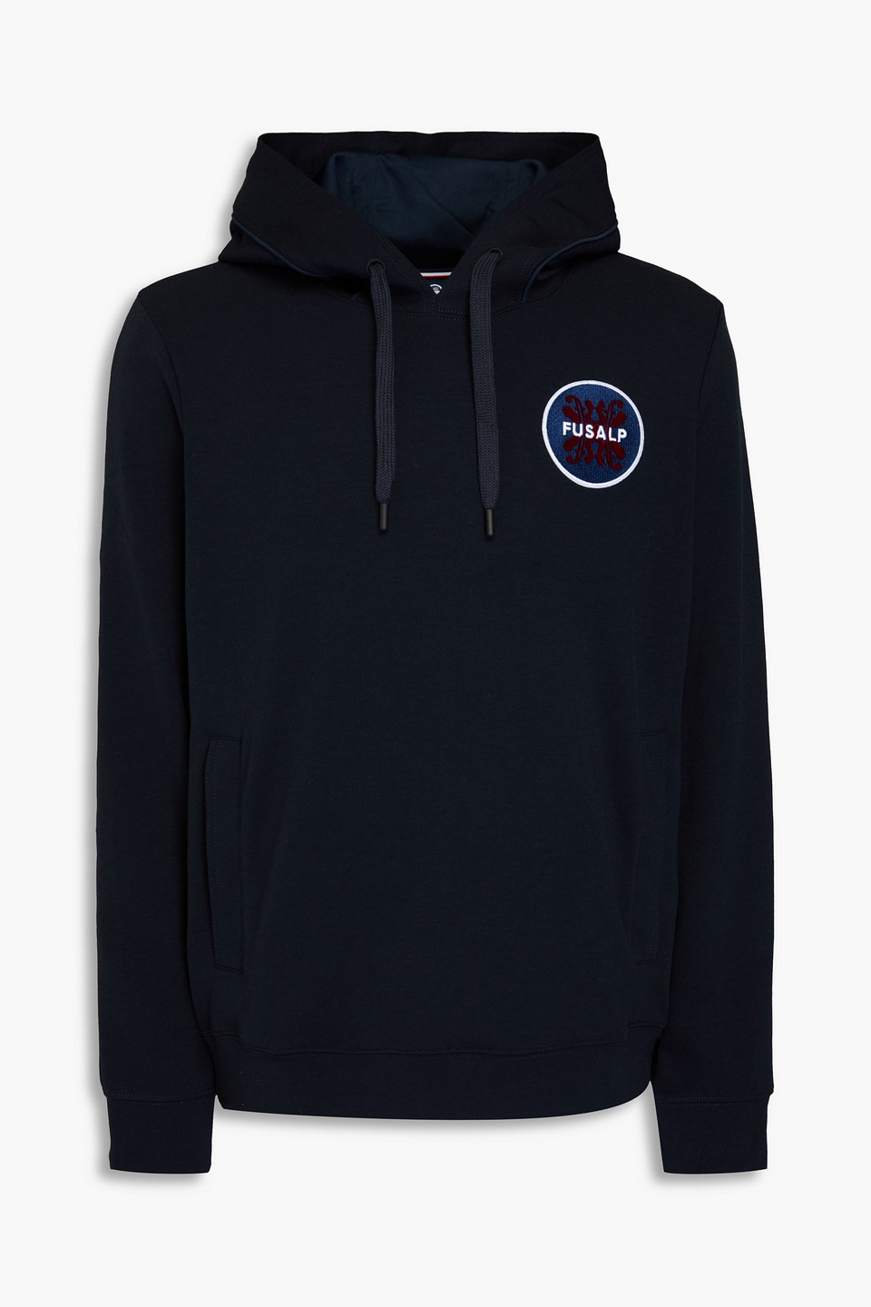 Fusalp Julian Embroidered Terry Hoodie In Midnight Blue