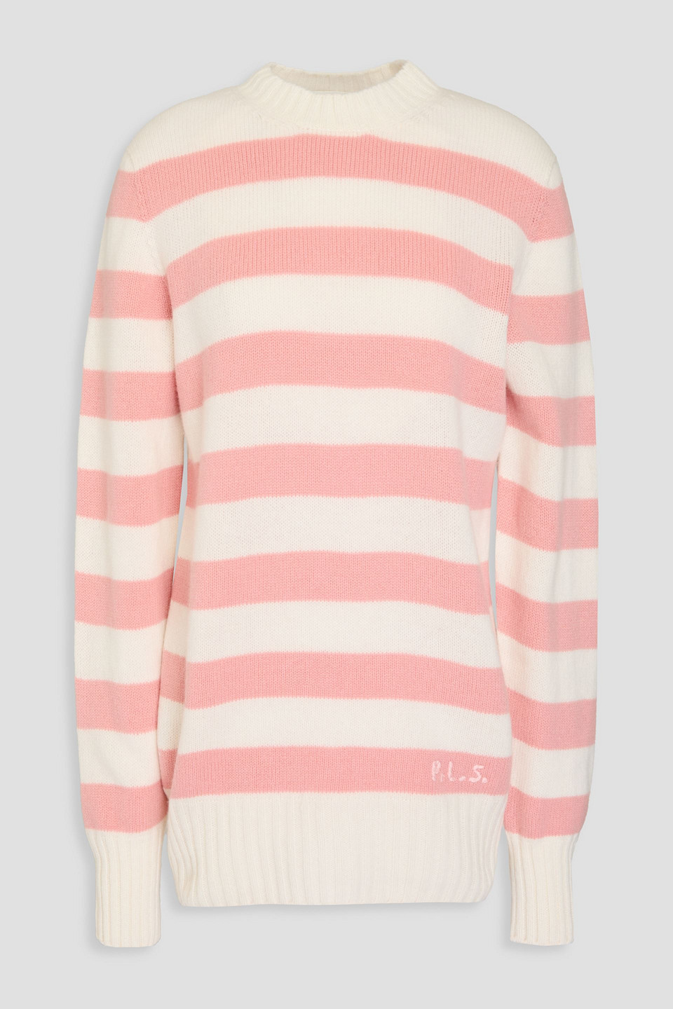 Philosophy Di Lorenzo Serafini Striped Wool And Cashmere-blend Jumper In Ivory