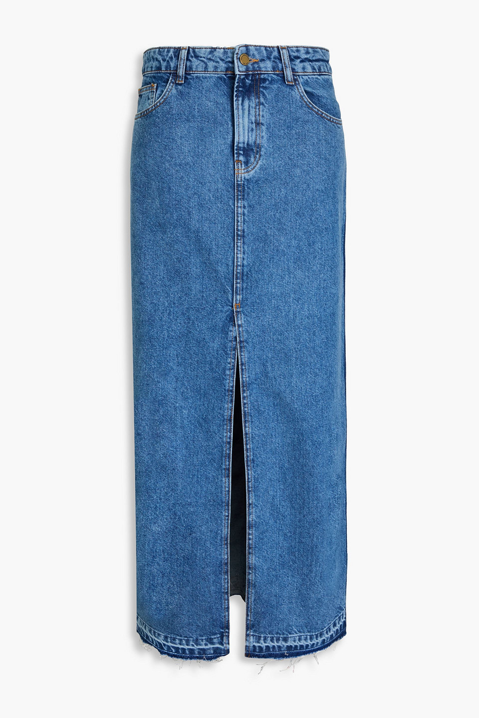 Denim maxi skirt