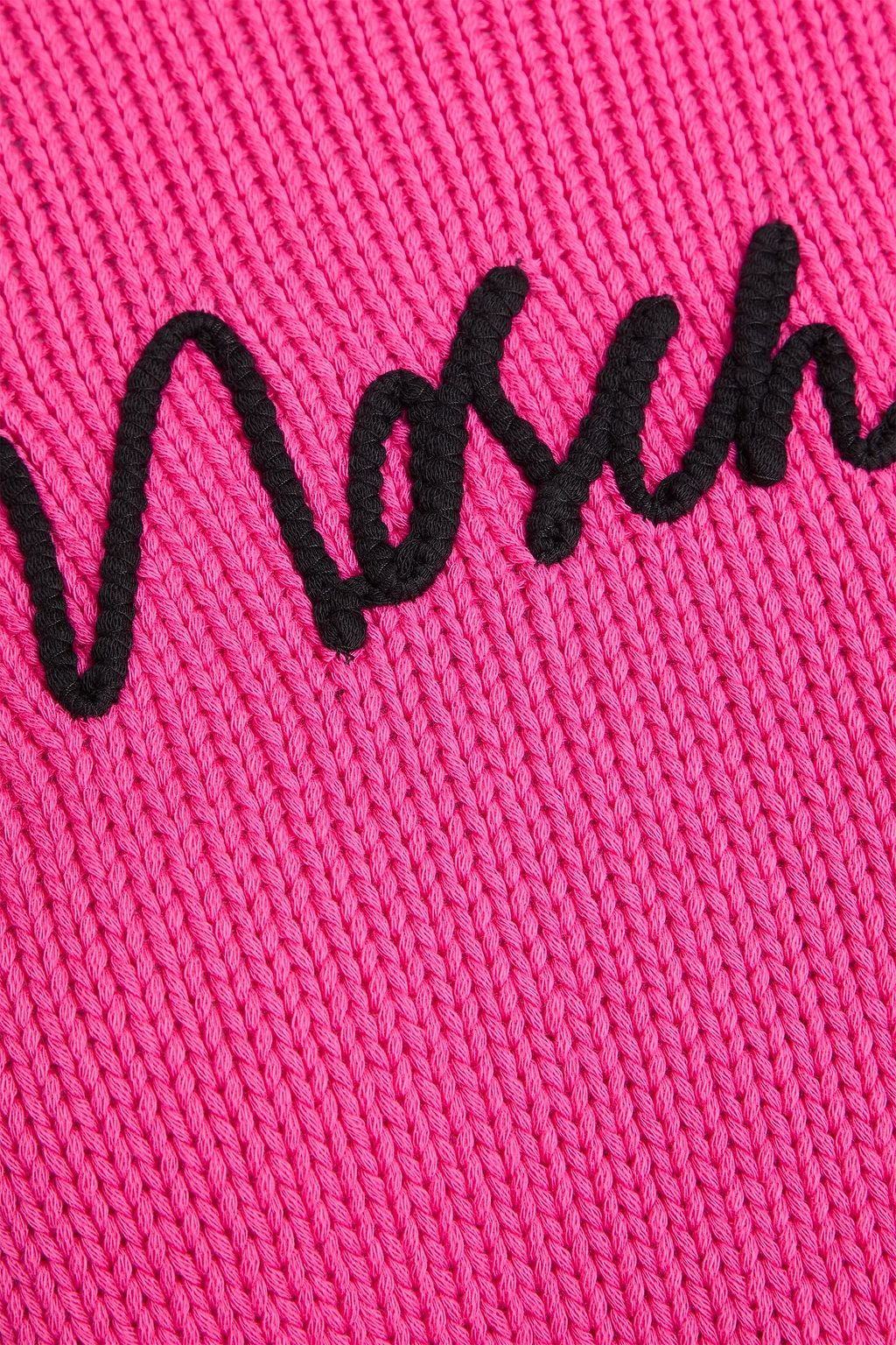 MOSCHINO كنزة مصنوعة من مزيج من القطن بتصميم مطرّز