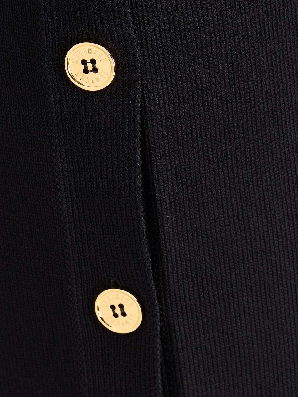 button-detailed knitted midi dress