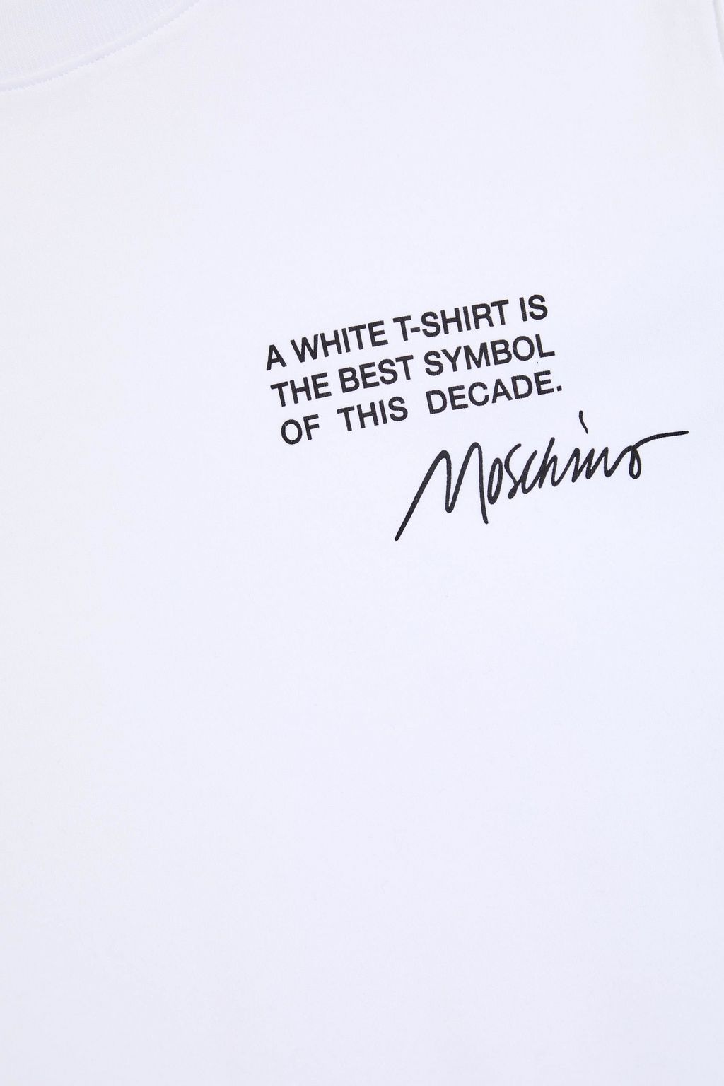 MOSCHINO Printed cotton-jersey T-shirt
