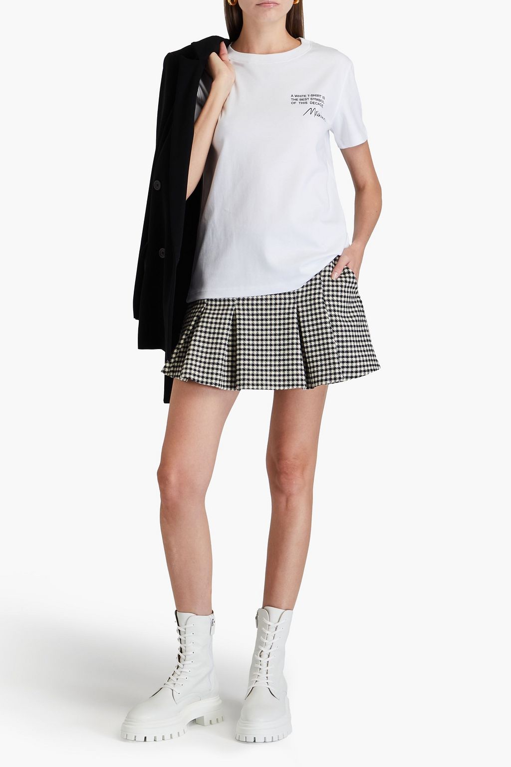 MOSCHINO Printed cotton-jersey T-shirt