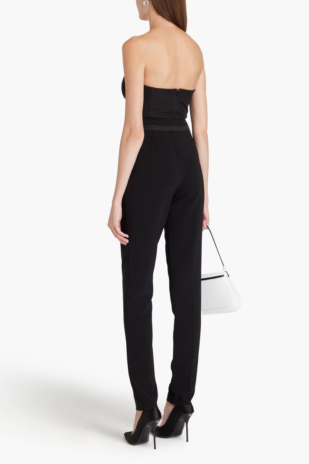 EMPORIO ARMANI 스트레치 크레이프 슬림 레그 팬츠