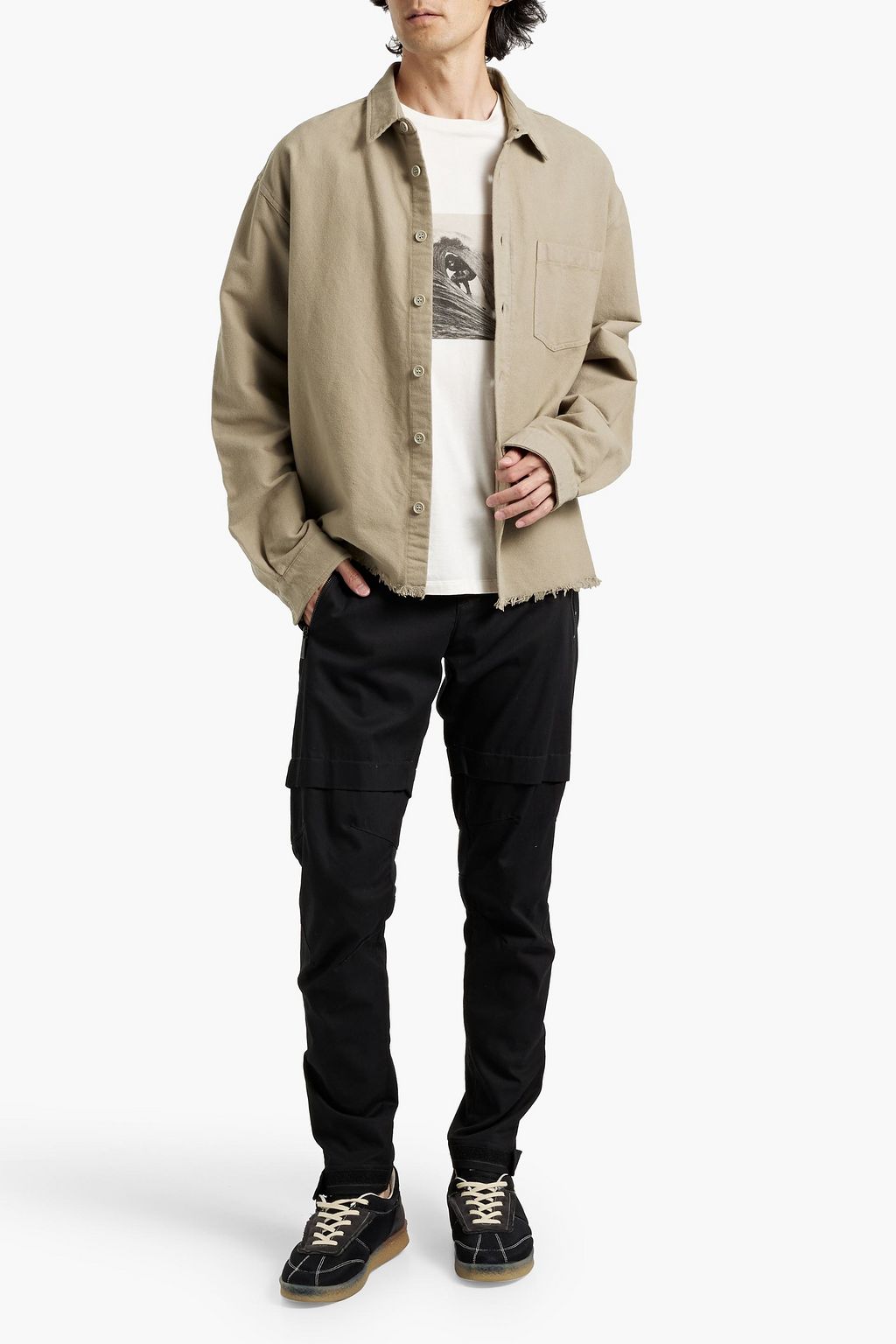 JOHN ELLIOTT Frayed cotton shirt