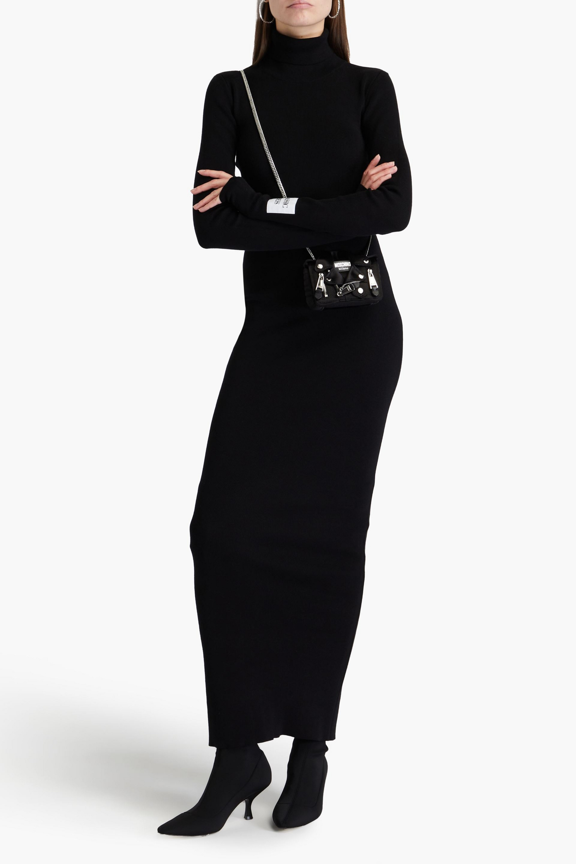 MOSCHINO Appliqued cotton maxi dress