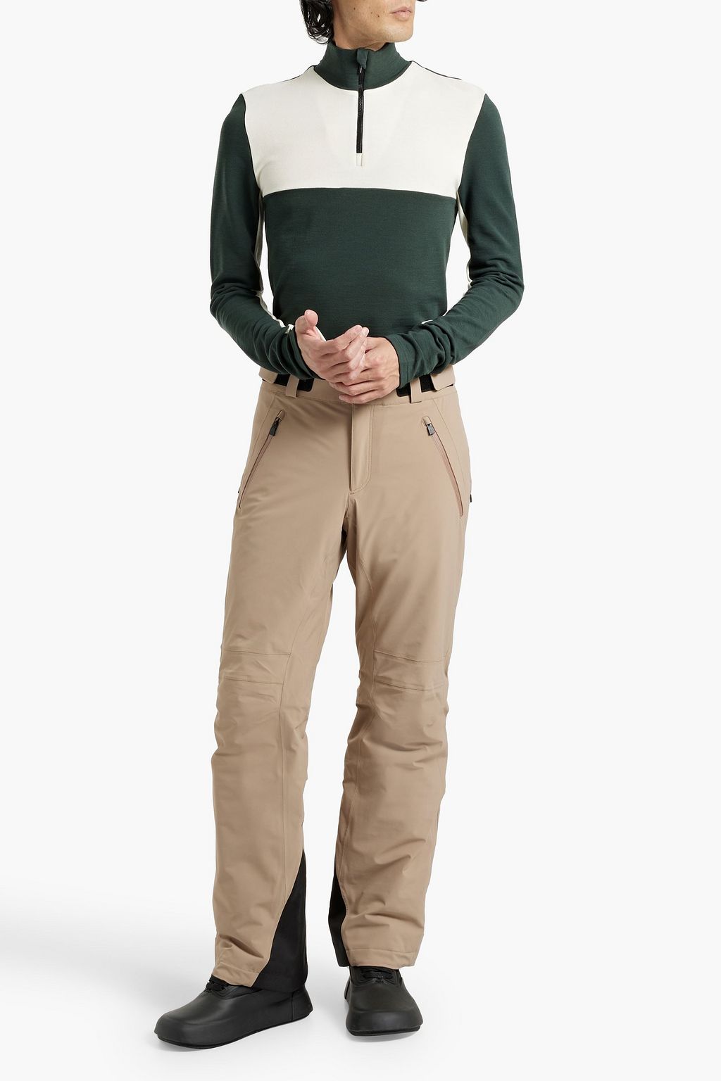 WE NORWEGIANS Two-tone merino wool-blend base layer
