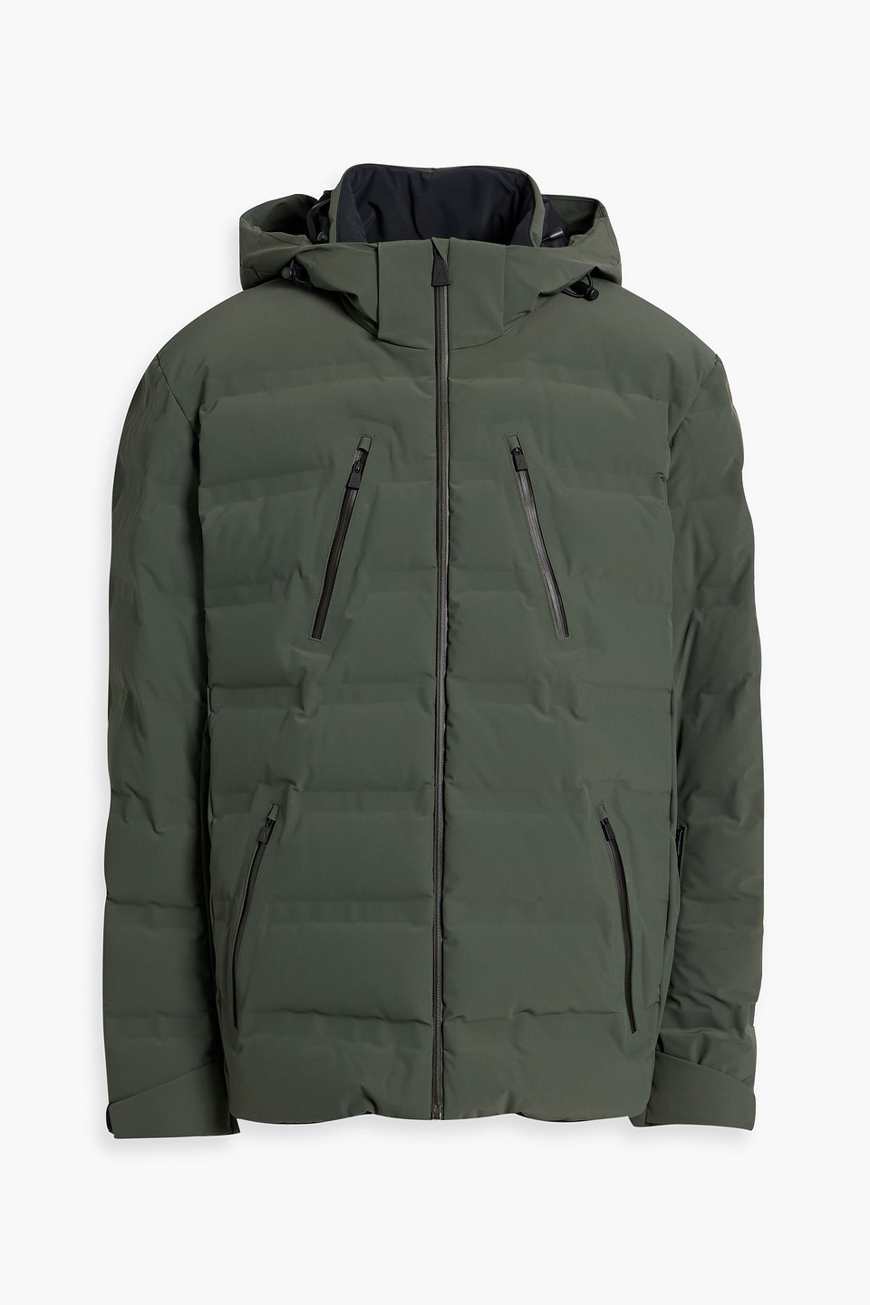 aztech mountain - nuke quilted hooded down ski jacket - green - xl