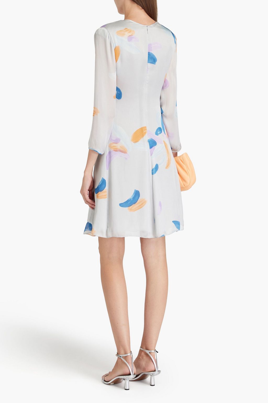 EMPORIO ARMANI Knotted silk crepe de chine dress