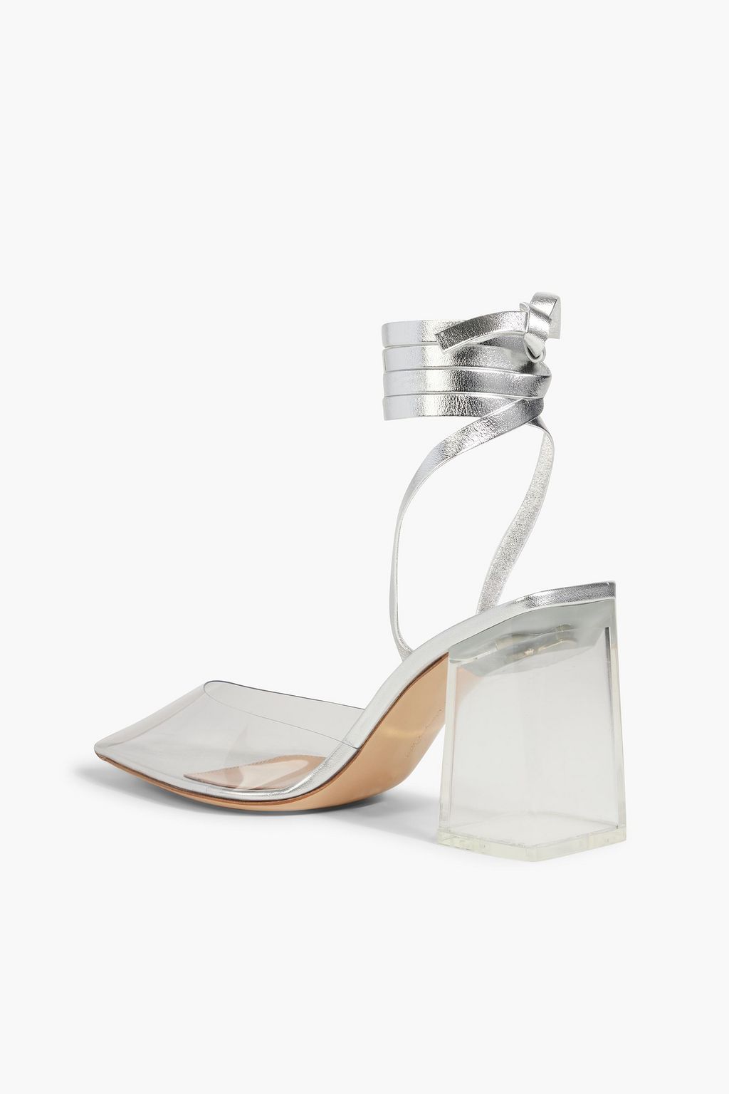 GIANVITO ROSSI Metallic leather and PVC pumps