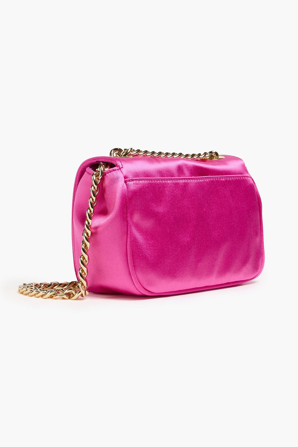 Moschino Satin Shoulder Bag In Fuchsia