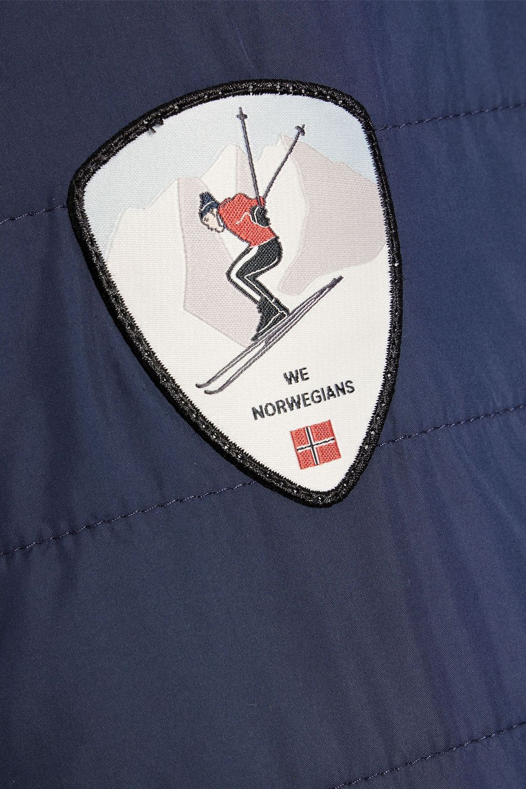 WE NORWEGIANS Myrken Lavalan quilted two-tone ski jacket