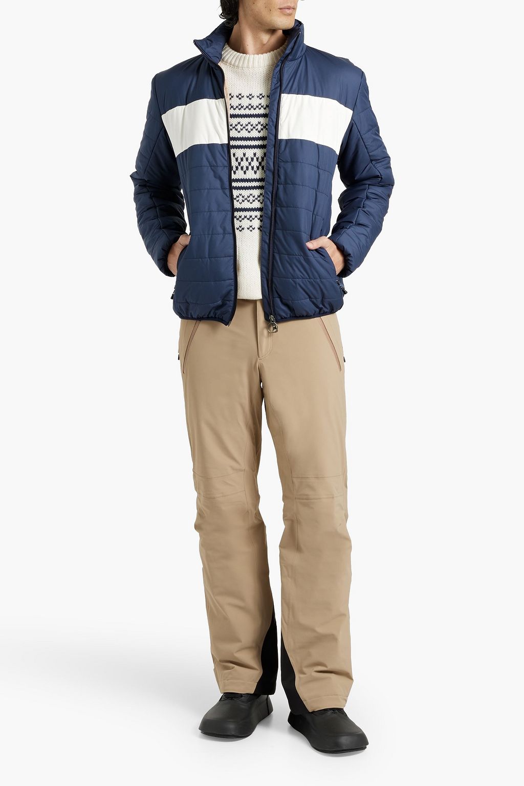 WE NORWEGIANS Myrken Lavalan quilted two-tone ski jacket