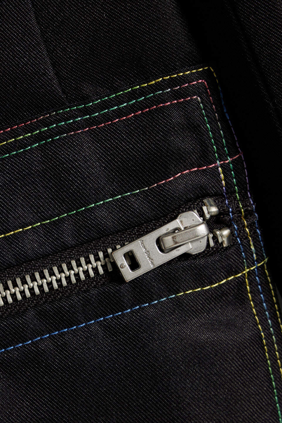 Acne Studios Topstitched Twill Blazer In Black