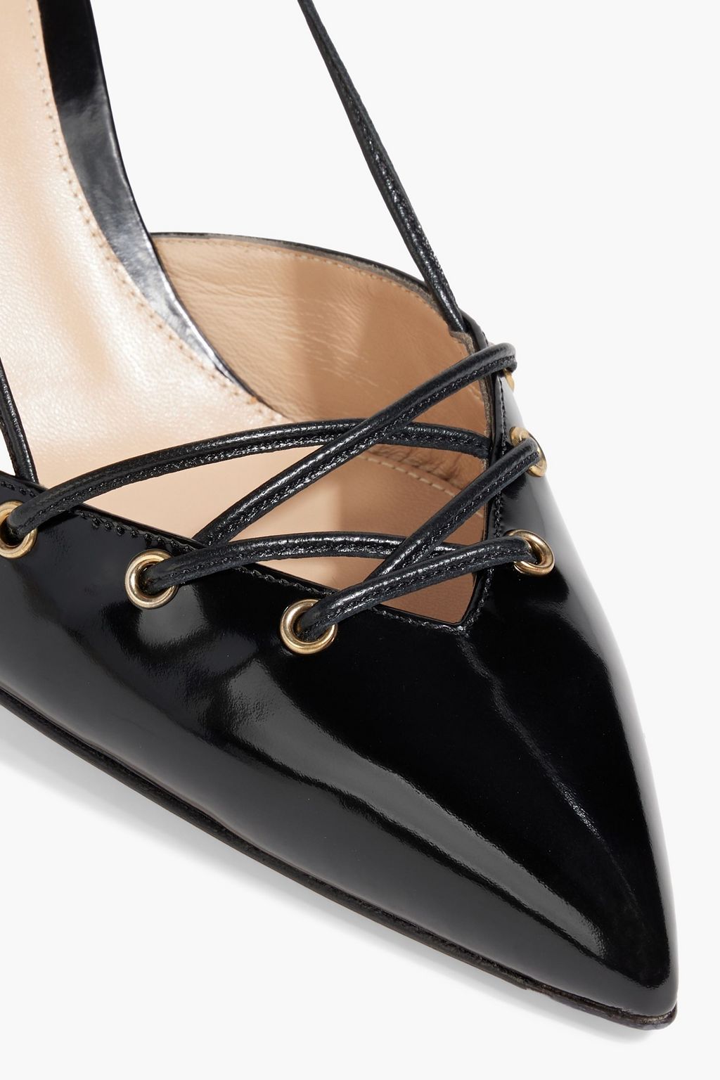 GIANVITO ROSSI Lace-up leather pumps