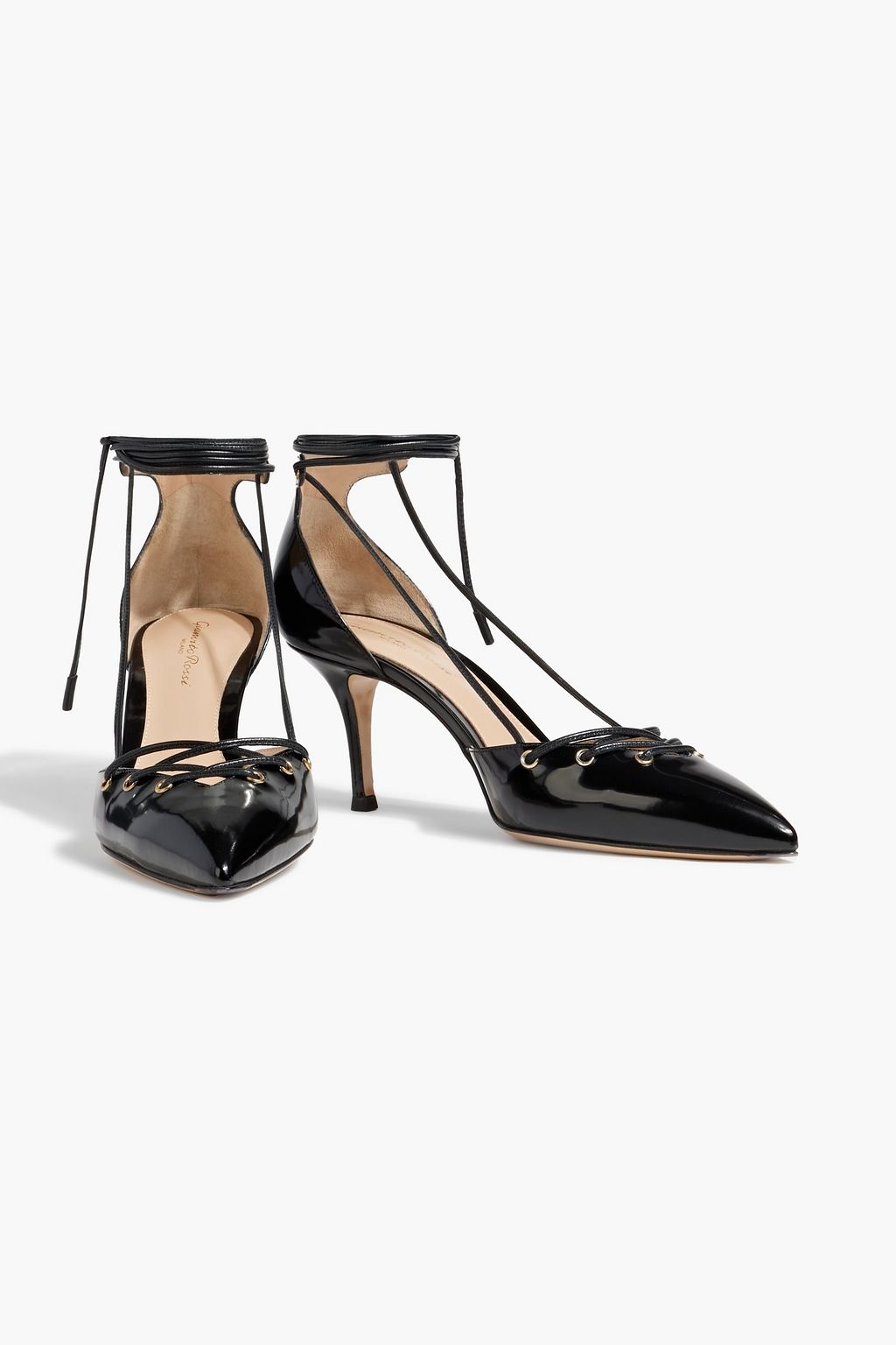 GIANVITO ROSSI Lace-up leather pumps