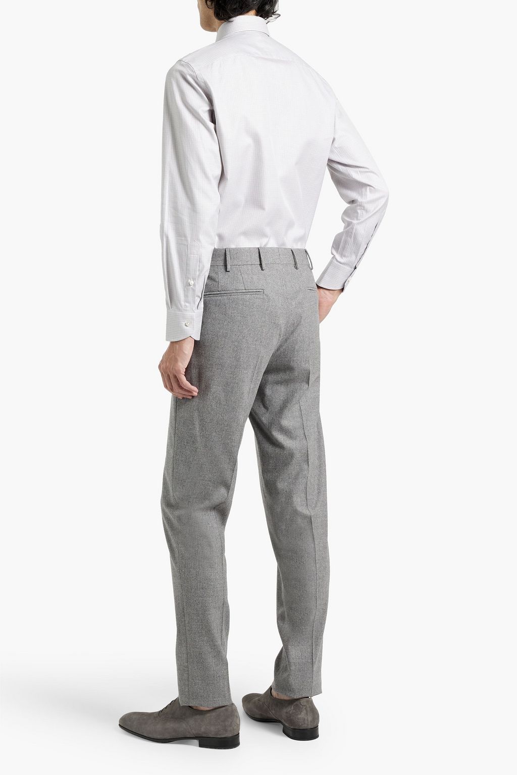 CANALI Checked cotton shirt