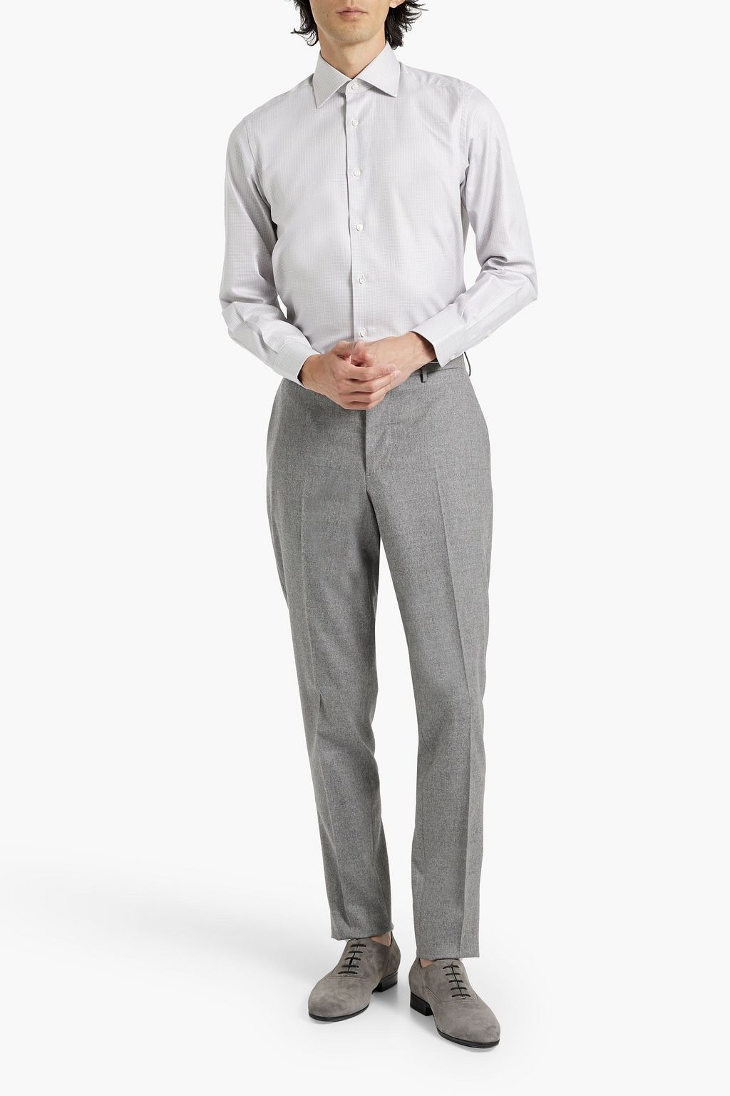 CANALI Checked cotton shirt