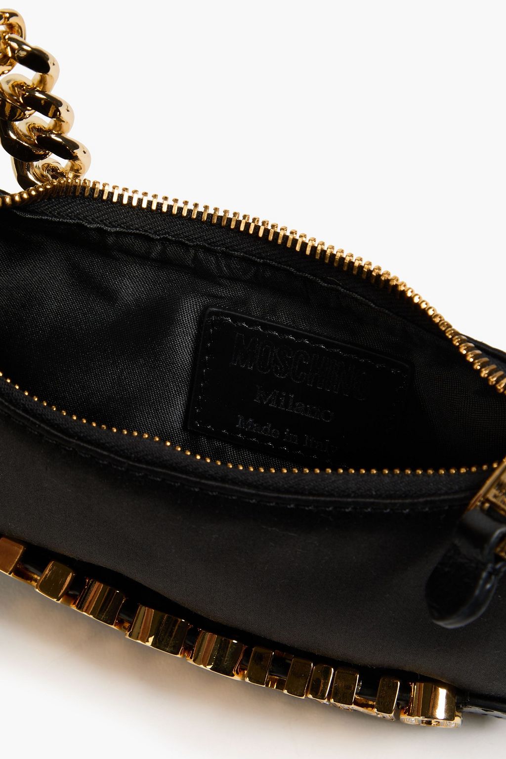 MOSCHINO حقيبة كتف من الساتان المزيّن