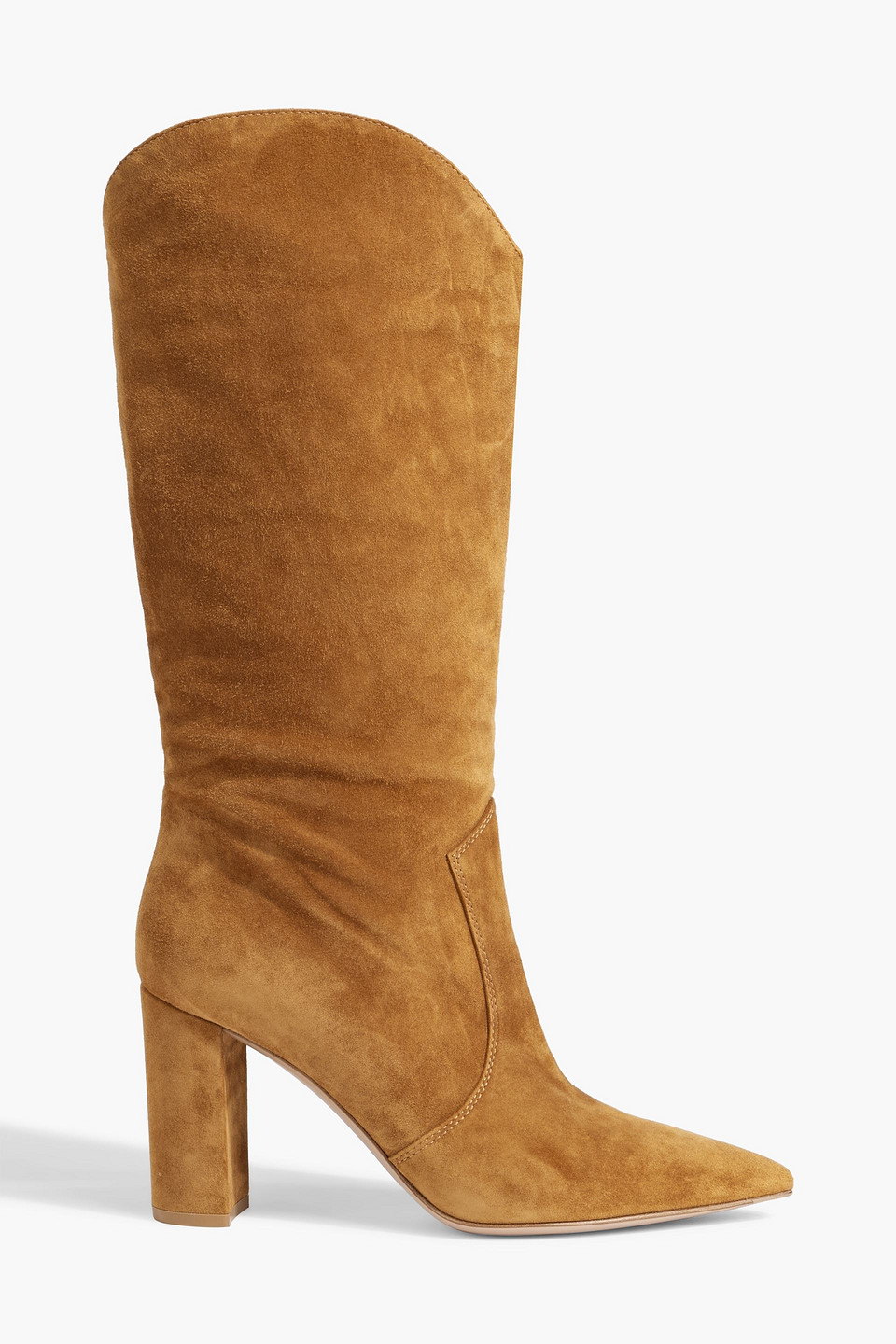 Gianvito Rossi Western-style Pointed Boots In Camel