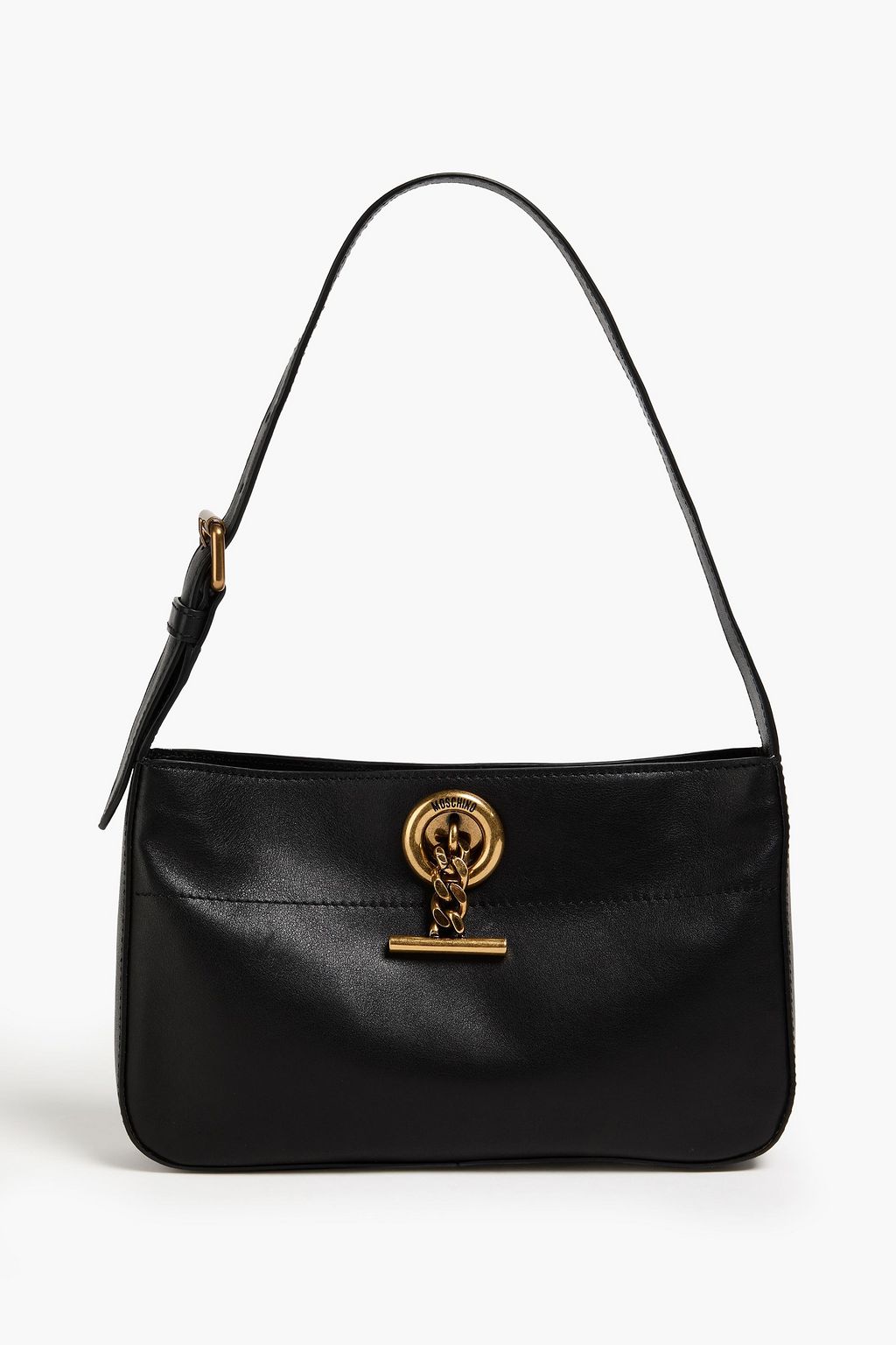 Leather shoulder bag - black - One Size