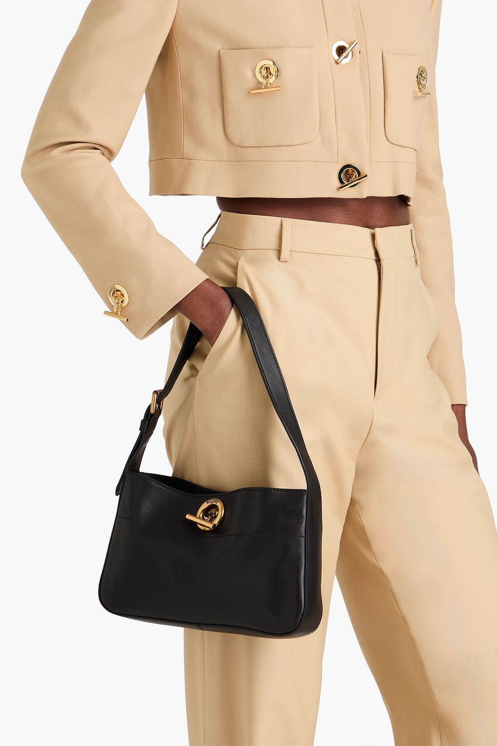 MOSCHINO حقيبة كتف من الجلد