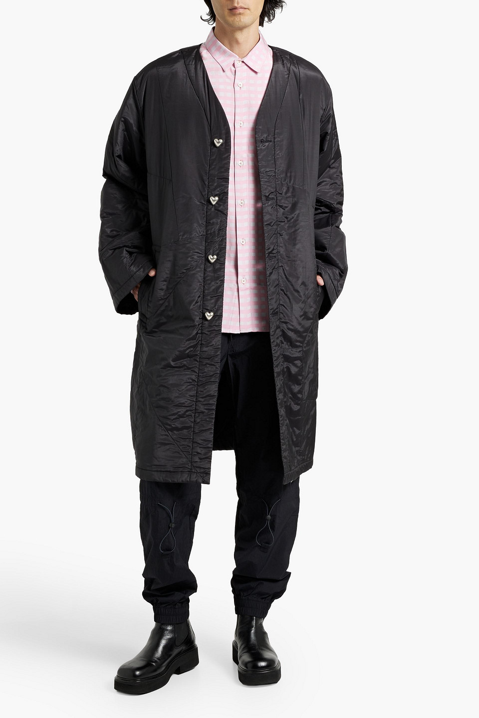 Acne Studios Shell Coat In Black