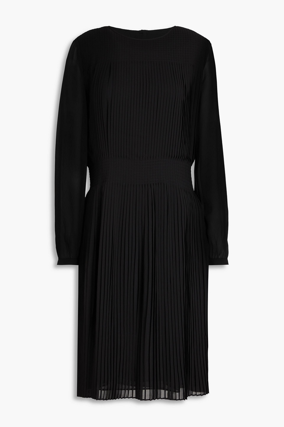 EMPORIO ARMANI PLEATED WOVEN DRESS