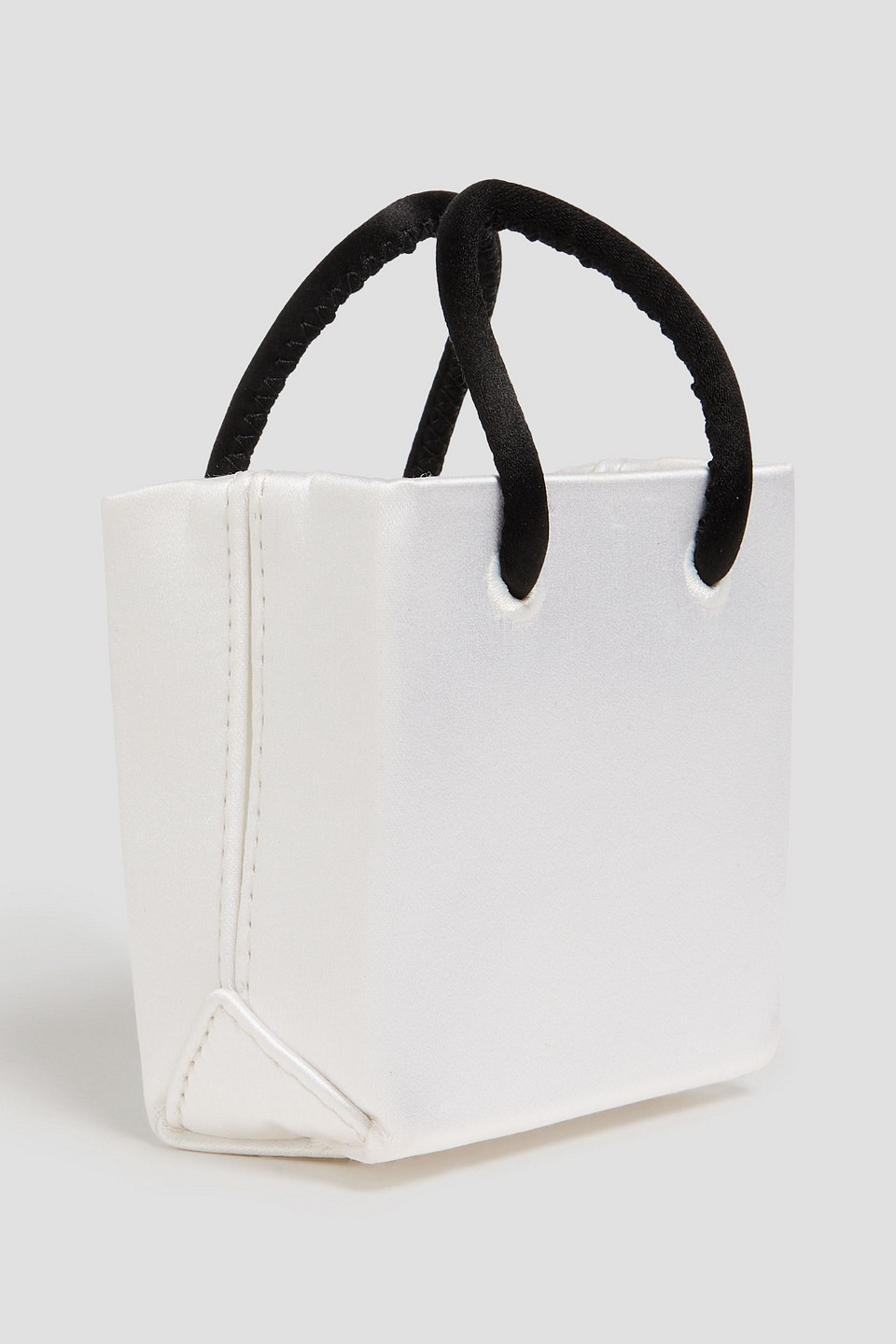 Moschino Embroidered Satin Cross-body Bag In White