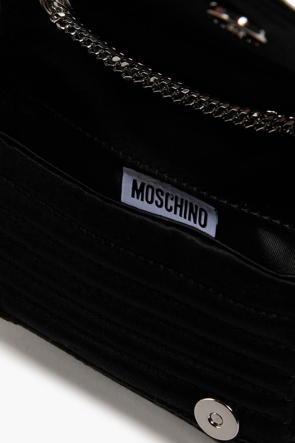 MOSCHINO حقيبة كتف من الساتان المزيّن